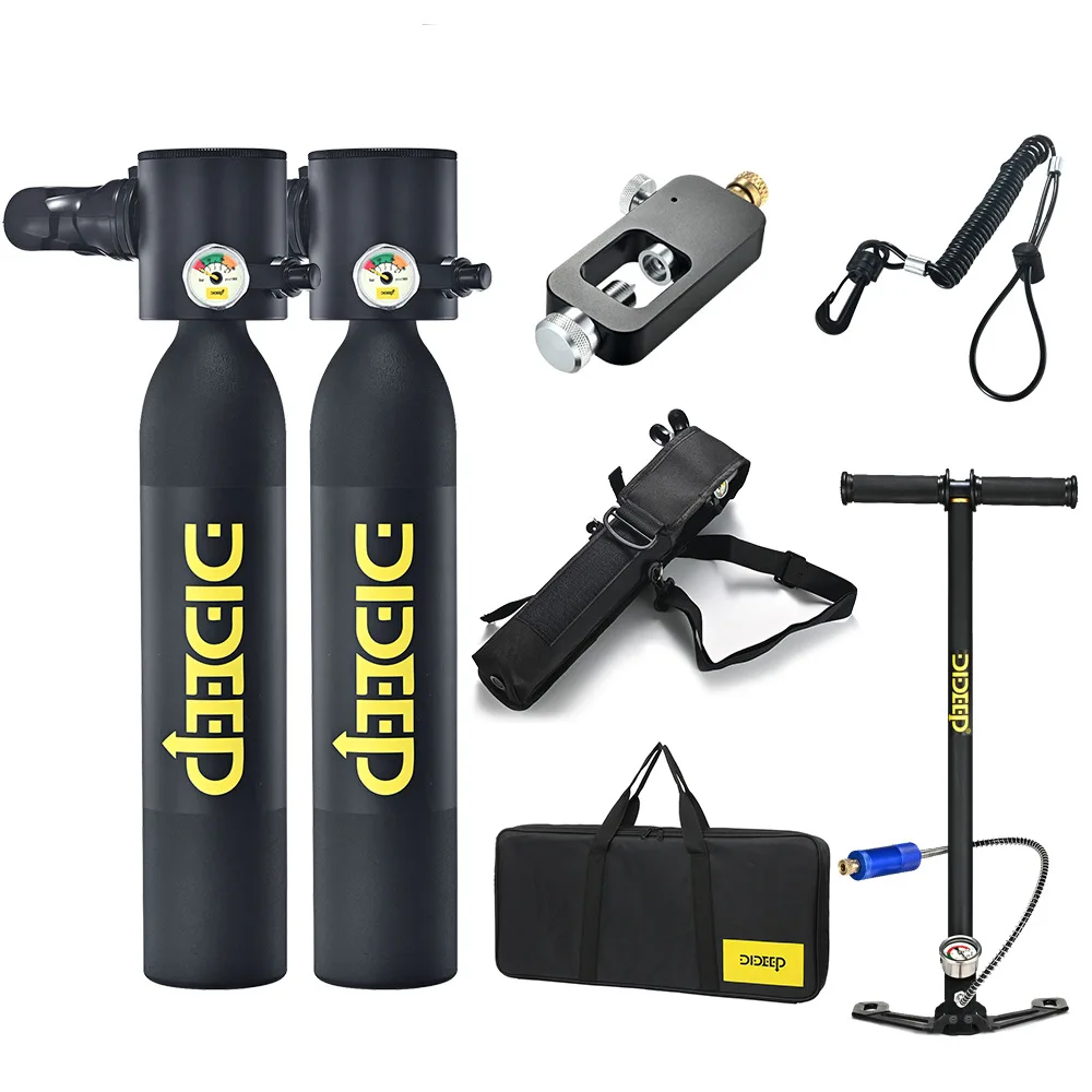 

0.5L Mini Portable Scuba Inflatable Emergency Rescue Kit Diving Rebreather Adult Diving Swimming