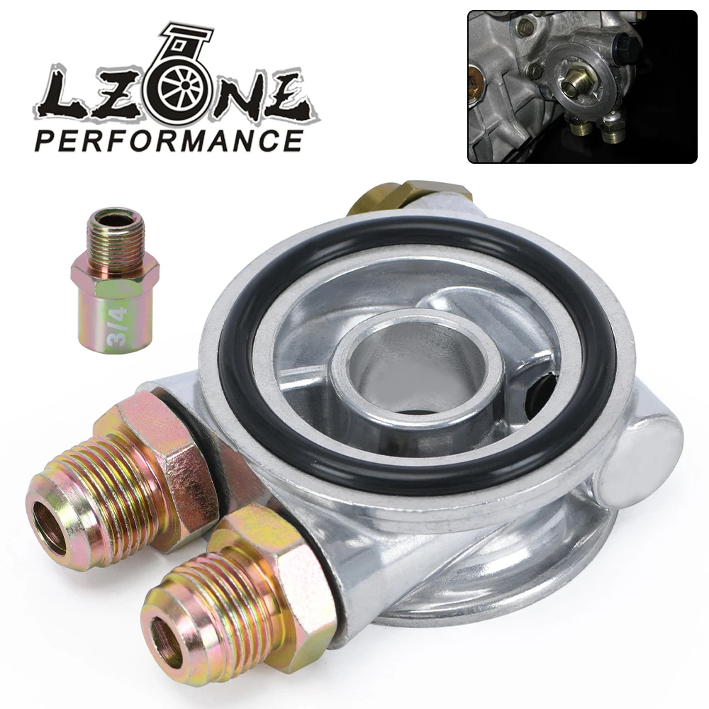 LZONE - OIL COOLER FILTER SANDWICH PLATE THERMOSTAT ADAPTOR 3/4