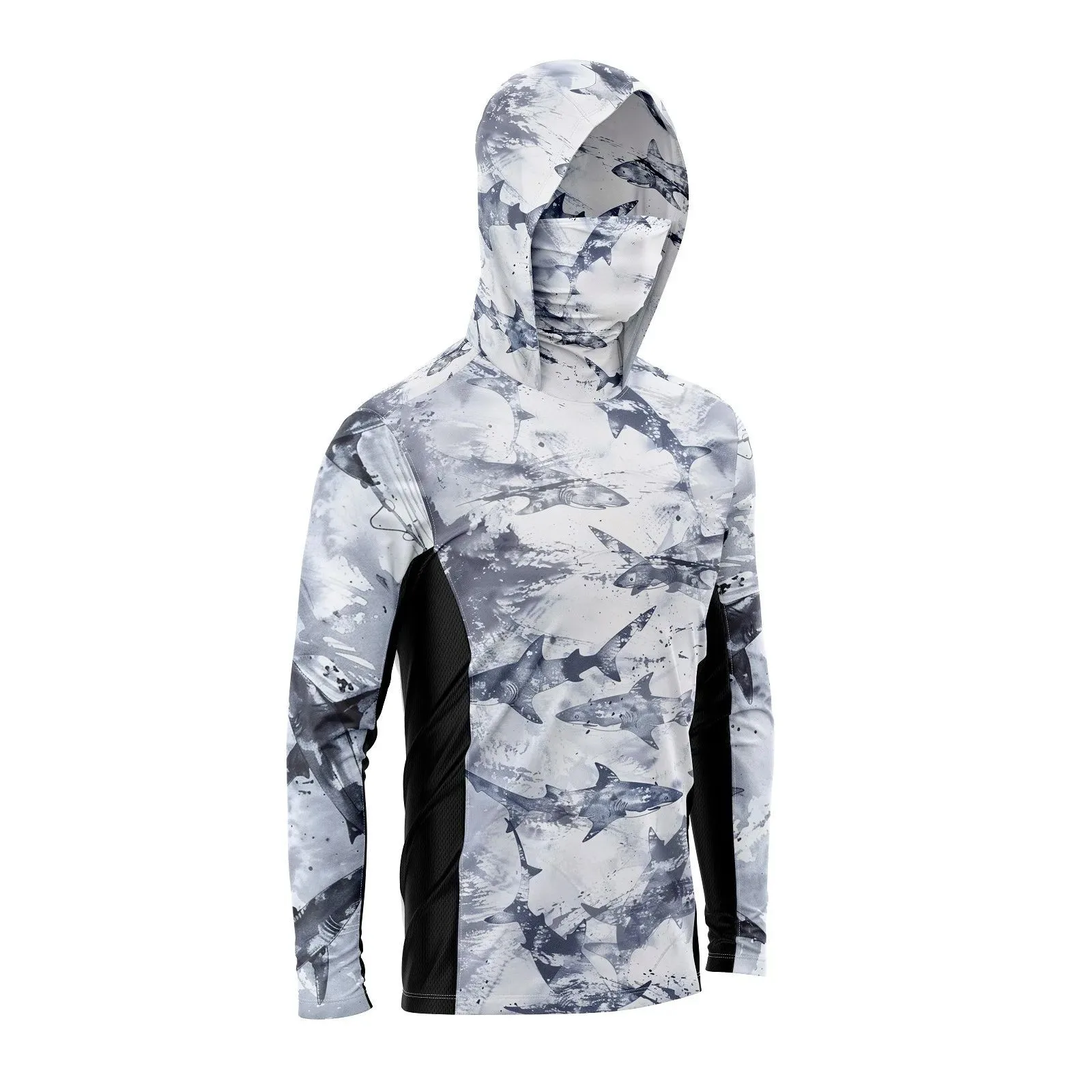 New Men's and Women's Hooded Mask Style Fishing Suit Quick Drying Sun Protection Long Sleeved Fishing Shirt