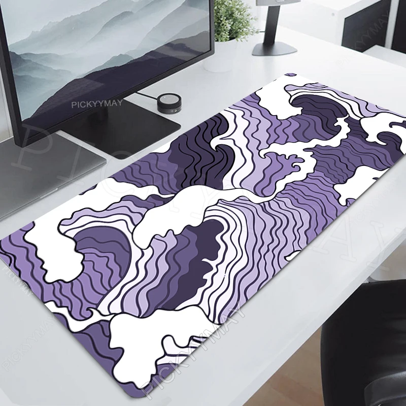 

Great Waves Locking Edge Mouse Mats Large Natural Rubber Mouse Pad PC Gamer Mousepad Desk Pads Mousepads Keyboard Mat Carpet