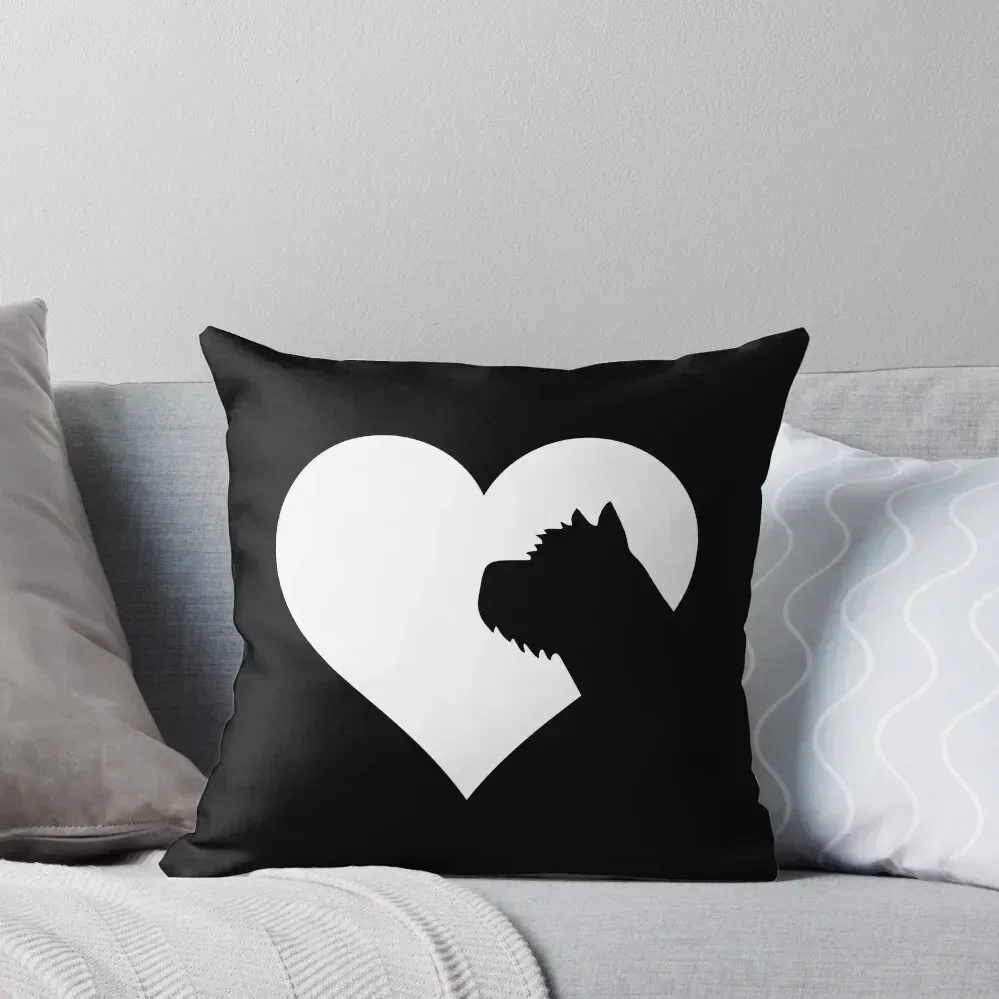 The Heart of the Cairn Terrier Lover Throw Pillow luxury sofa pillows Anime Decorative pillowcase pillow