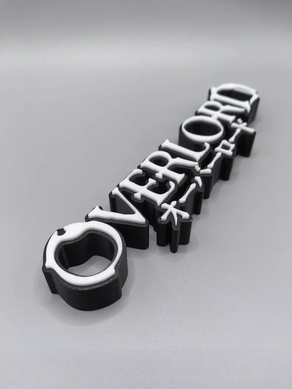 Anime OVERLORD Model 3D Drukowany Lalka Tytuł Billboard dla Albedo Ainz Figurka Gablota Rekwizyt Cosplay Wystawa Ozdoba Zabawka