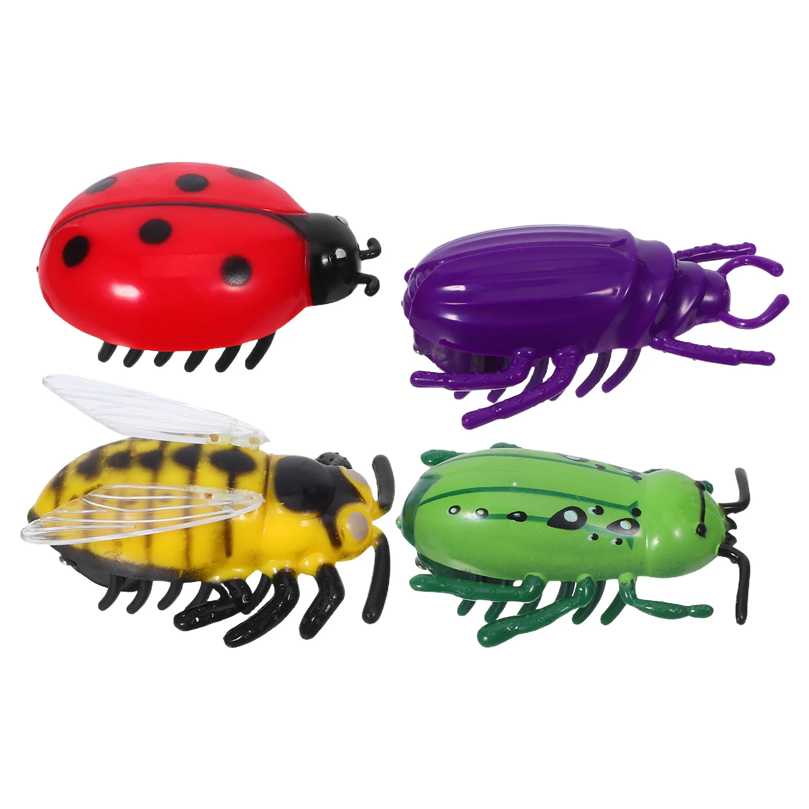 4Pcs Electric Walking Simulation Bug Pet Teaser Interactive Mini Moving Auto Crawling Button Powered Toy