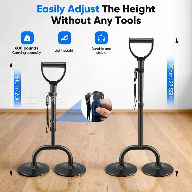 51-70CM Adjustable Mobility Aid Tool Portable Standing Assist Device with Lanyard Lightweight Standing Up Assistance for Elderly