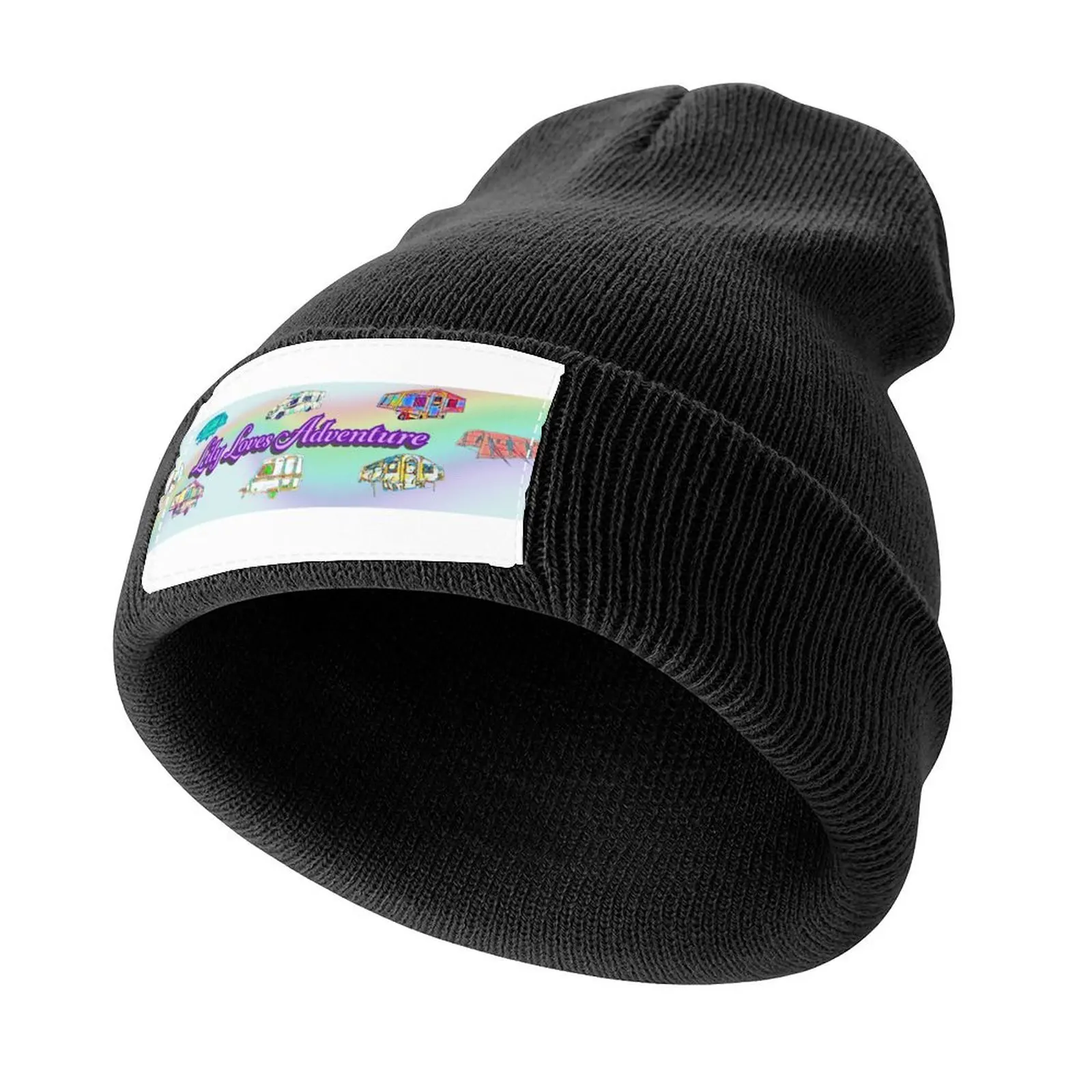 

Lily Loves Adventure with Caravan Rainbow Design Knitted Cap Dropshipping Cosplay Women's Beach Men's