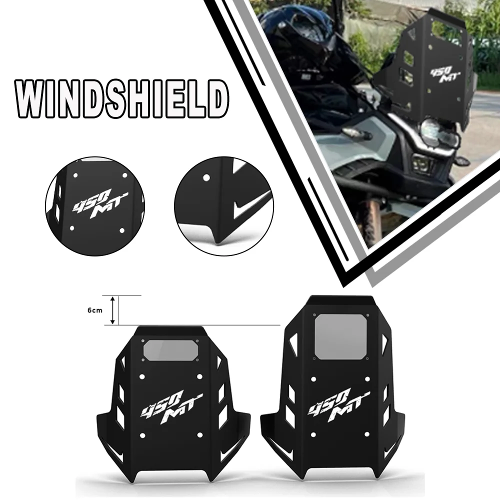 

For CFMOTO 450MT 2024 2025 2026 Mototrcycle Windshield Modification 450 MT Front Windshield Heightened Chest Guard Accessories