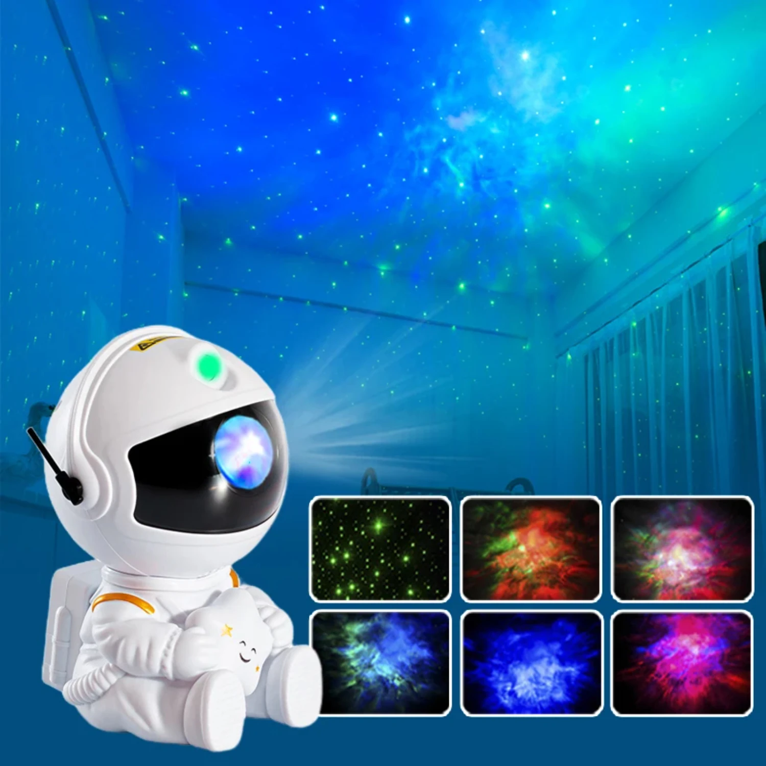 Star Projector LED Night Light Starry Sky Astronaut Porjectors Lamp  Decoration Bedroom  Decorative Children Gifts