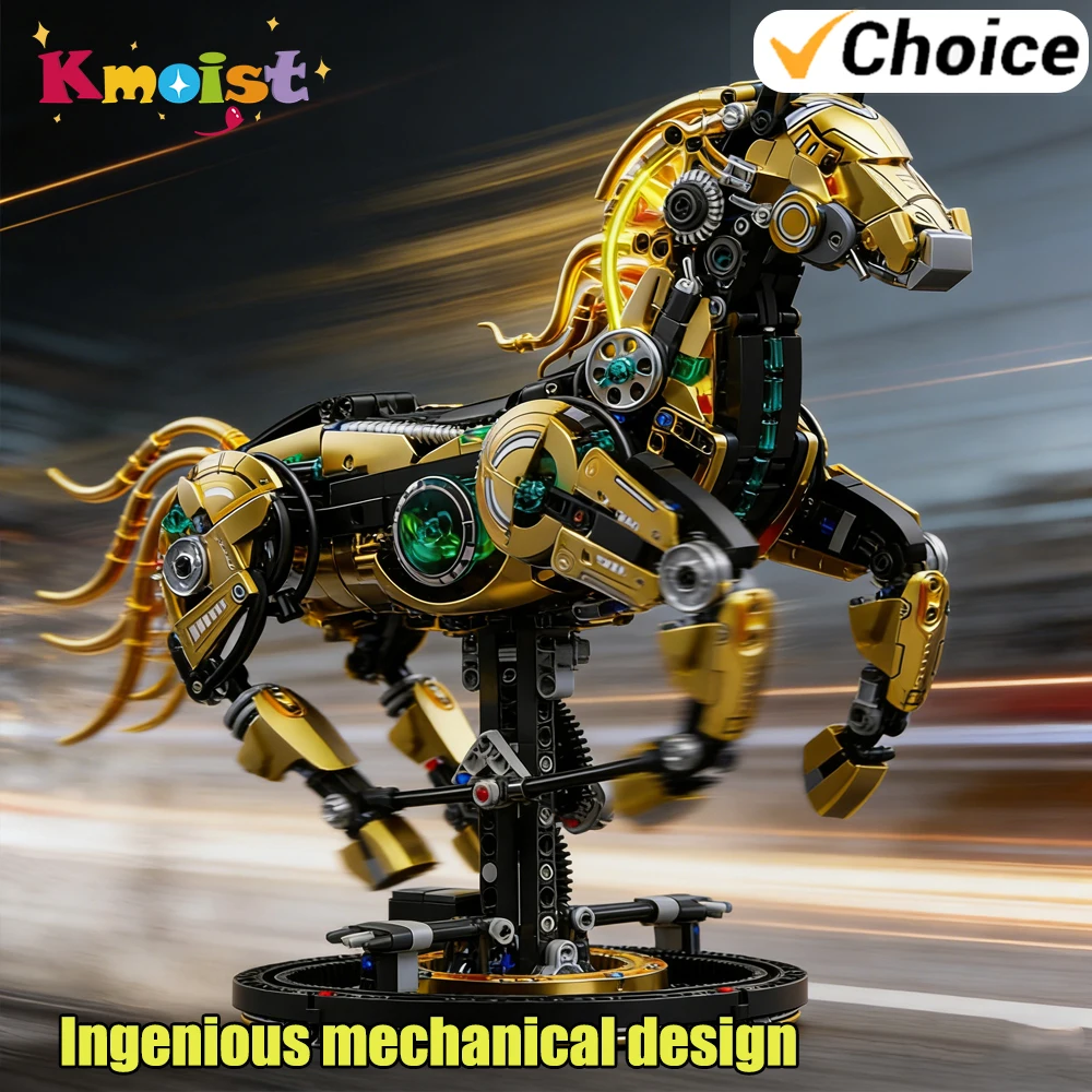 

Mechanical Horse Tyrannosaurus Rex Whale Animal Building Blocks Set MOC Kit Construction Model Gifts for Kids Birthday Gifts