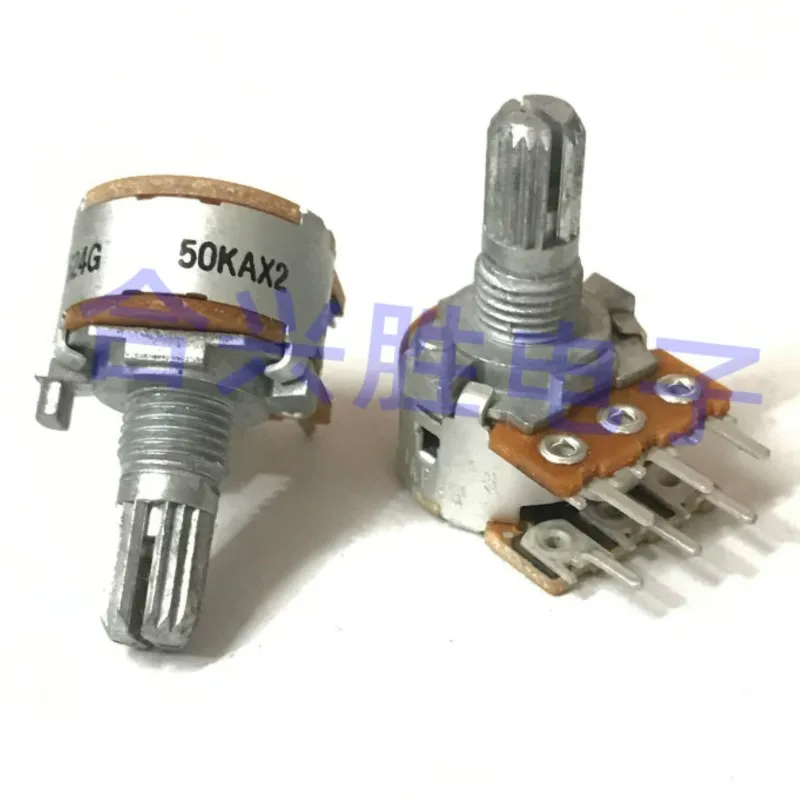 1 Piece Audio Speaker Volume Potentiometer R1000TC Dual 6Pin A50K 50KAX2