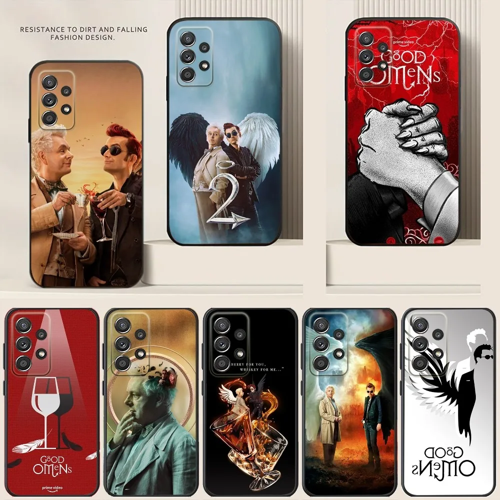 Good TV O-Omens Phone Case For Samsung S24,S21,S22,S23,S30,Ultra,S20,Plus,Note,10,9,5G Black soft silicone case