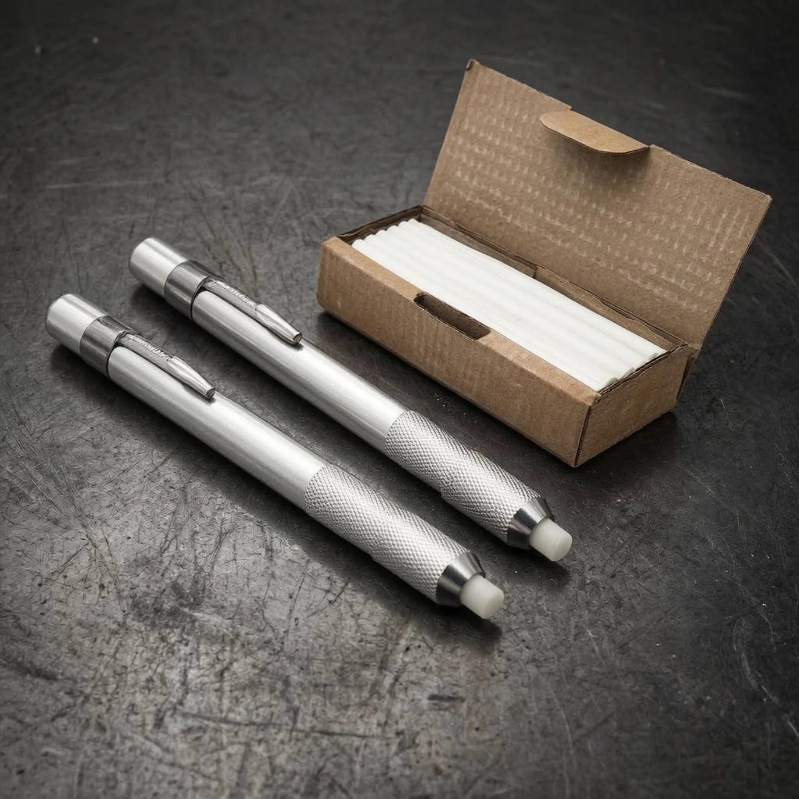 Soapstone Marking Instrument Holder Metal Soapstone Refills Automatic Marking Instrument Holder Silver Finish Writing Supply