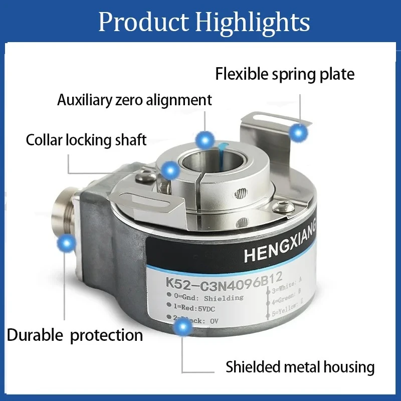 K52 300PPR 52mm Outer Diameter Encoder Length Measuring Sensor