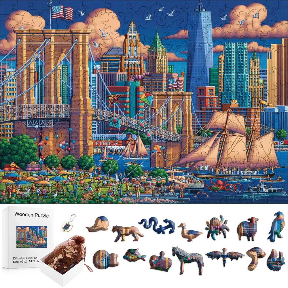 

Animal Puzzle Wood Jigsaw Puzzles for Kids Toys Logic Games 3d Wooden Puzzle Adults Assembly Model Kit Parent-child Game Boy Diy