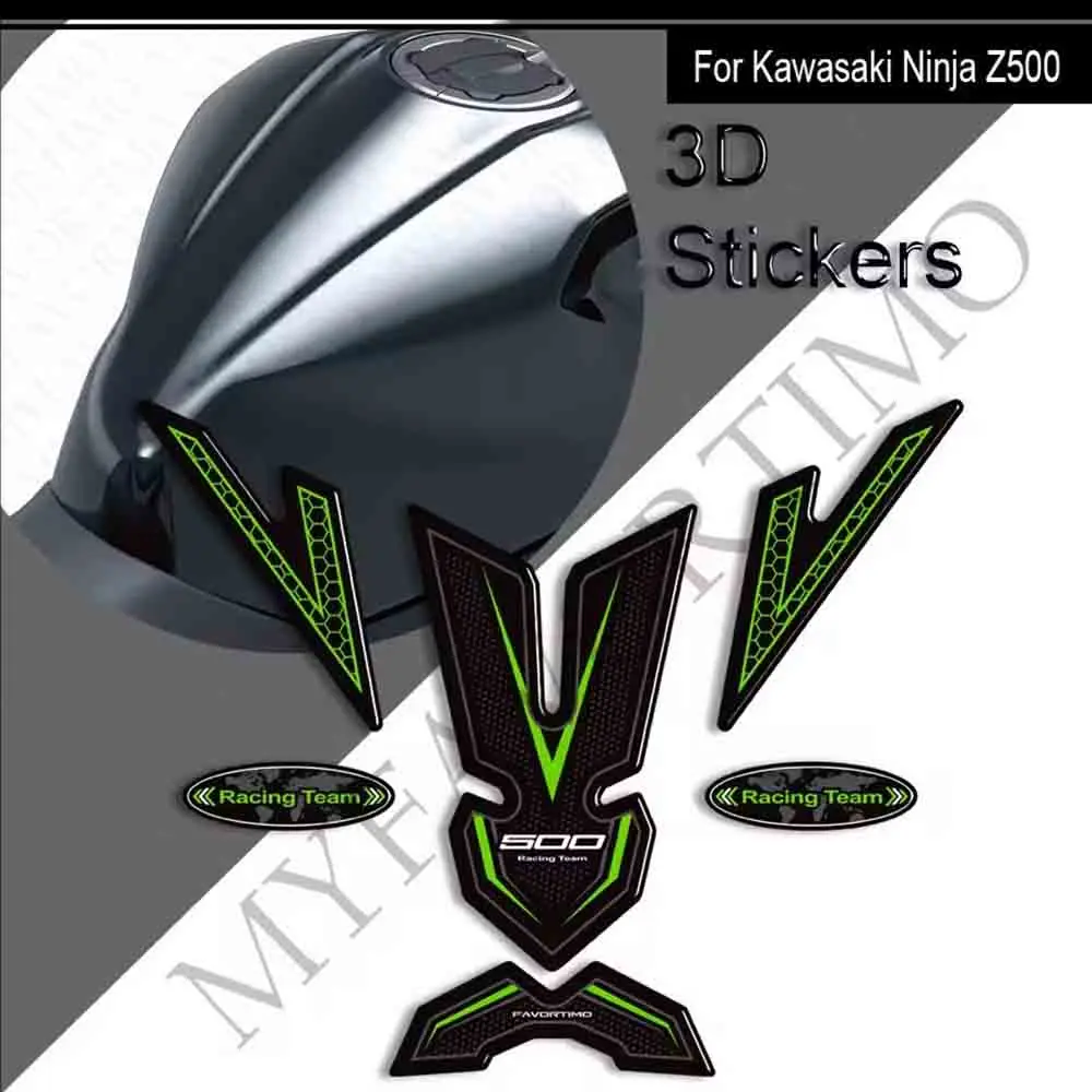 2020 - 2025  Fit kawasaki Ninja Z 500 Z500 Motorcycle Tank Pad Side Grips Gas Fuel Oil Kit Knee Fairing Fender 3D Stickers Decal