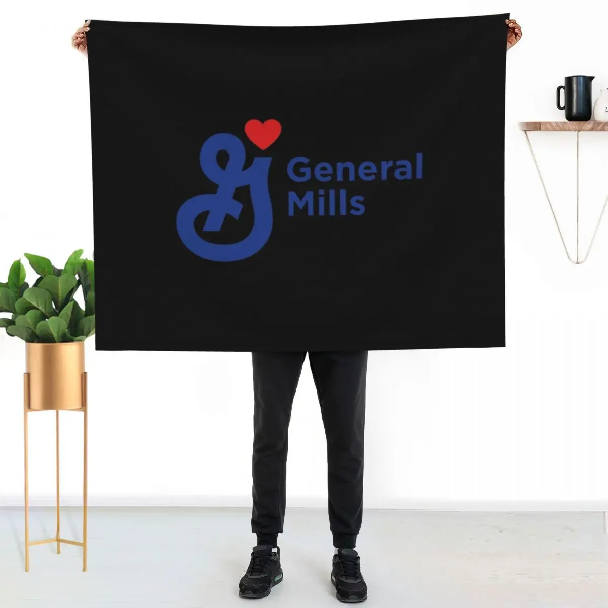 

general mills Logo Throw Blanket Durable Warm Blanket for Daily Home Use