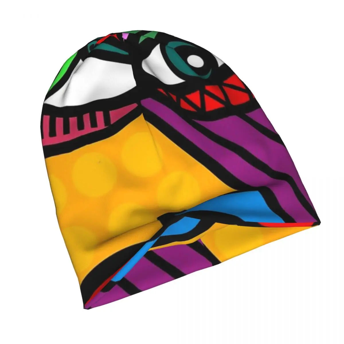 Picasso Painting Style Outdoor Hats Funky Lady Abstract Style Art Face Thin Hat Bonnet Special Skullies Beanies Caps