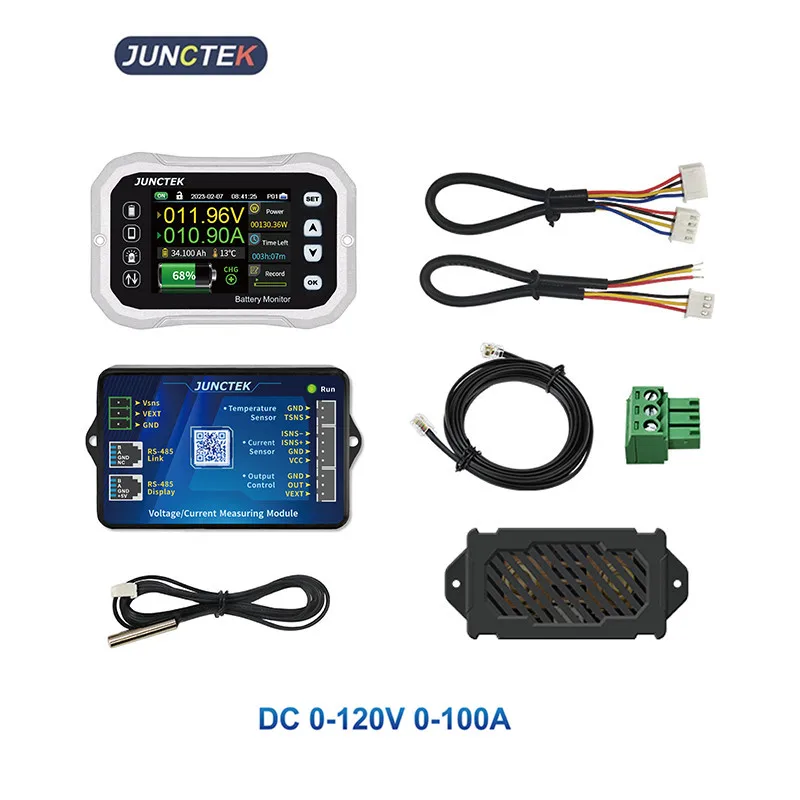 Bluetooth Battery Monitor KH110F DC 0-120V 0-100A  Voltage Current Tester Capacity Indicator RV Battery VA Coulomb Meter