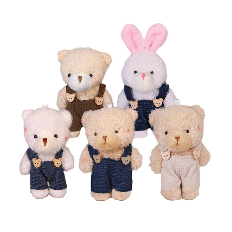 Schattige poeder blusher beer konijn cartoon pop schouderriem liefhebbers rugzak hanger pluche sleutelhanger