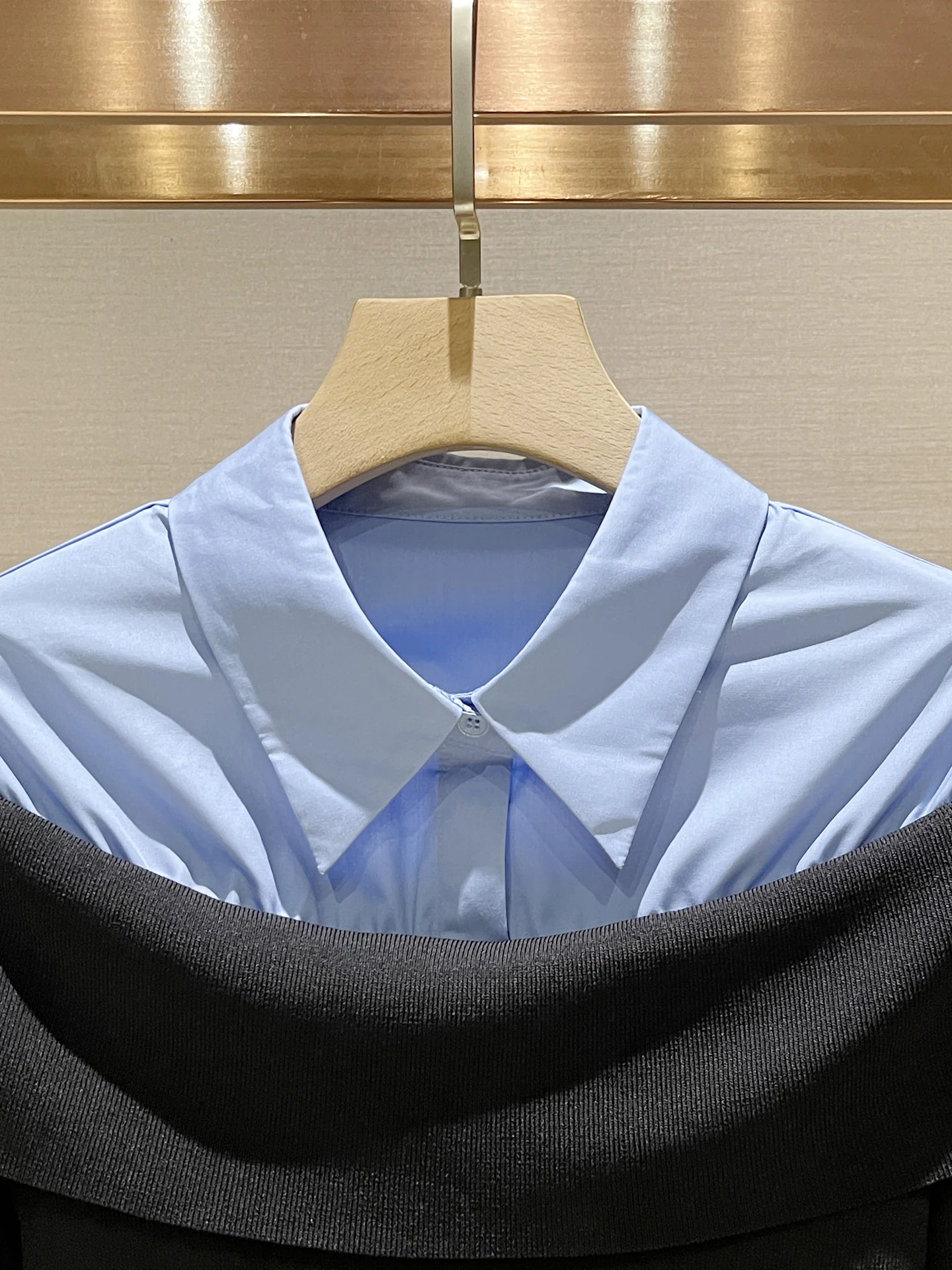 Único retalhos de malha irt design casual sle oulder barrado falso top feminino de duas peças para outono e inverno amigo da pele...