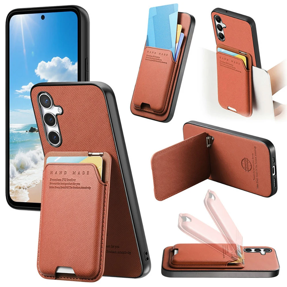 

M56 5G 2025 Shockproof Case For Samsung Galaxy M56 Luxury Capa Leather Card Holder Stand Funda For Galaxy M56 M 56 Back Cover