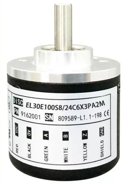 ELTRA-solid shaft Incremental rotary encoder 100ppr 30mm 3000rmp 6mm shaft IP54 EL30E100S8/24C6X3PA2M