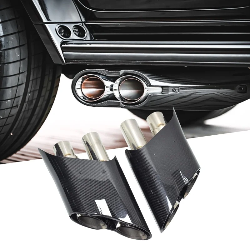 

Hot selling：LED Rocket Style Carbon Fiber Exhaust Pipe Muffler W464 W463A G63 G65 G550 500 G Classes