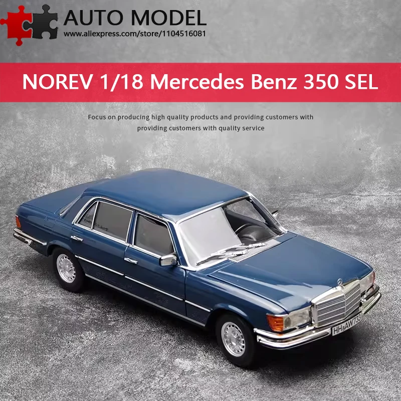 

1979 Mercedes-Benz 350 Sel W116 Fifth Generation Mercedes S-Class Vintage Car Antique Car Replica Alloy Car Model with Fully Openable Doors Norev 1:18 Die-Cast Metal Scale Static Model Adult Toy Boy's Gift Collection
