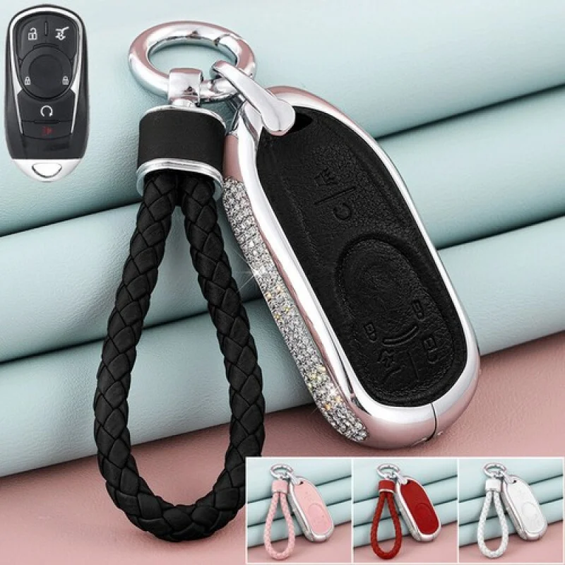 

A+ Zinc Alloy Diamond Leather Car Key Case Cover For Buick Encore TourX Lacrosse