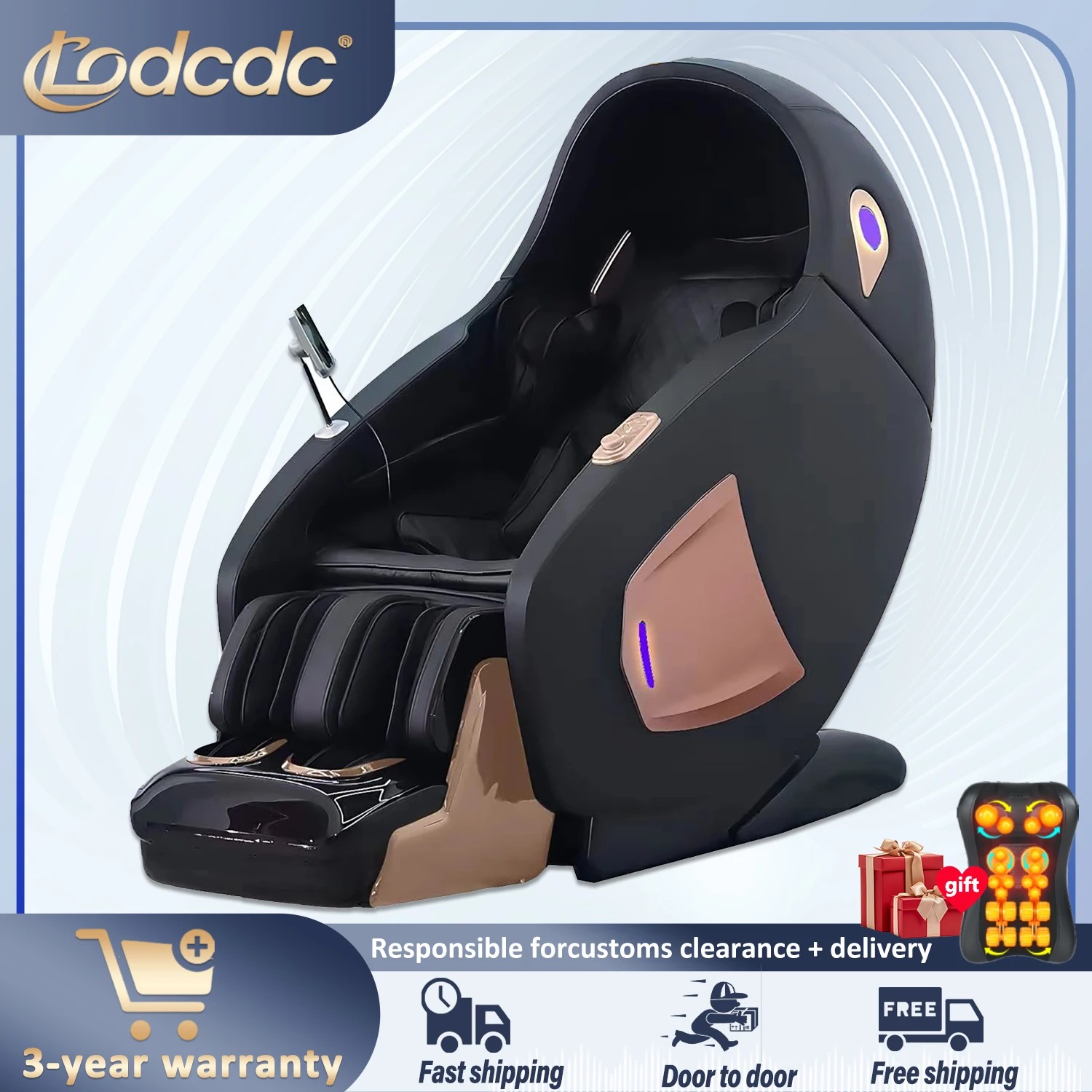 

3-year warranty massage chair zero gravity 2025 Newest Best Selling Massage Chair Full Body Shiatsu Zero Gravity Heat Recliner