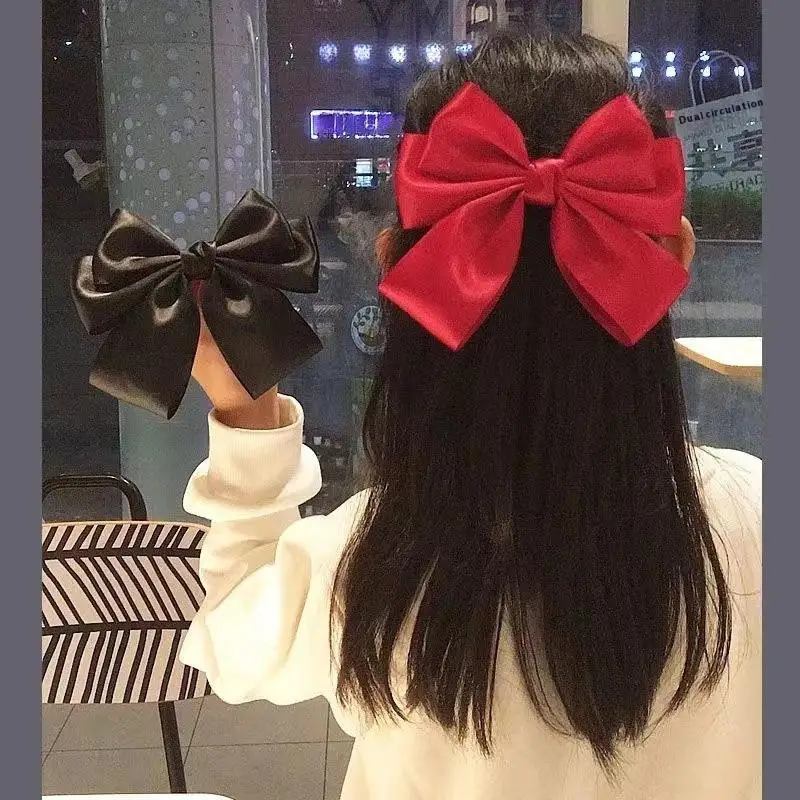 Fermaglio per capelli con fiocco in tinta unita Nuove donne Mollette con fiocco Bowknot Clip per coda di cavallo da donna Fascia per capelli Accessori per capelli per ragazze Regalo