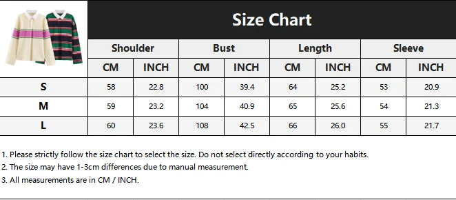Damen Colorblock Gestreiftes Poloshirt Weiß Kontrastkragen Halbe Knopfleiste Langarm Locker Sitzend Lässiger Pullover T-Shirt Oberteil – Detail 1