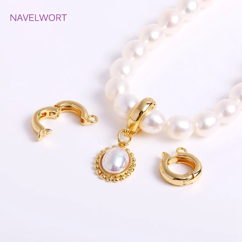 Trendy 18K vergoldet Klapp Halskette Enhancer für DIY Halskette Herstellung Zubehör Messing Anhänger Bail Schmuck Materialien Großhandel – Detail 25