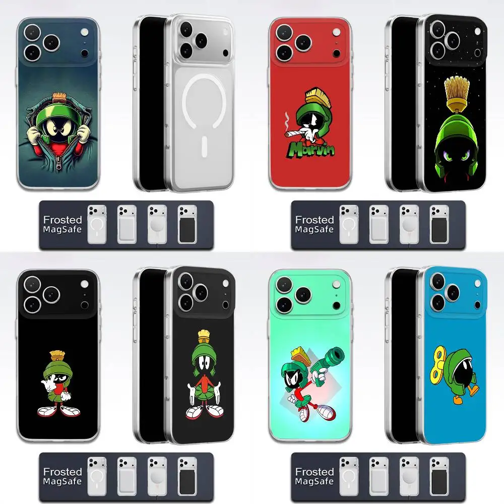 

Anime M-Marvin The Martian Phone Case For iPhone 17,16,15,14,13,12,11,Pro,Max,Plus,E,Air,Mini Magsafe Transparent