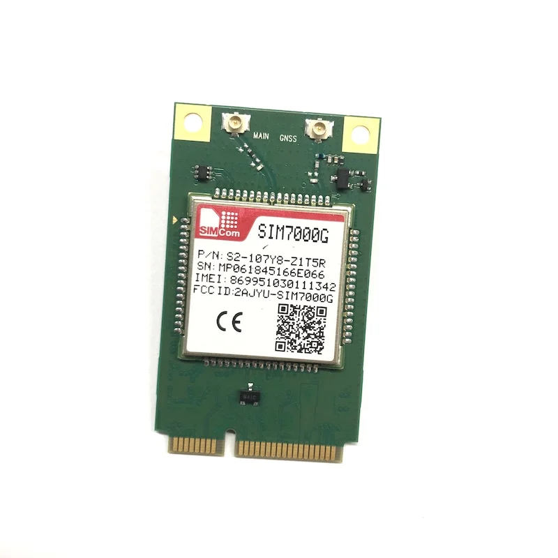 SIMCOM LPWA Module SIM7000G-PCIE LTE-FDD TDD-LTE and Quad-Band GPRS/EDGE Module upports LTE CAT-M1(eMTC) and NB-IoT