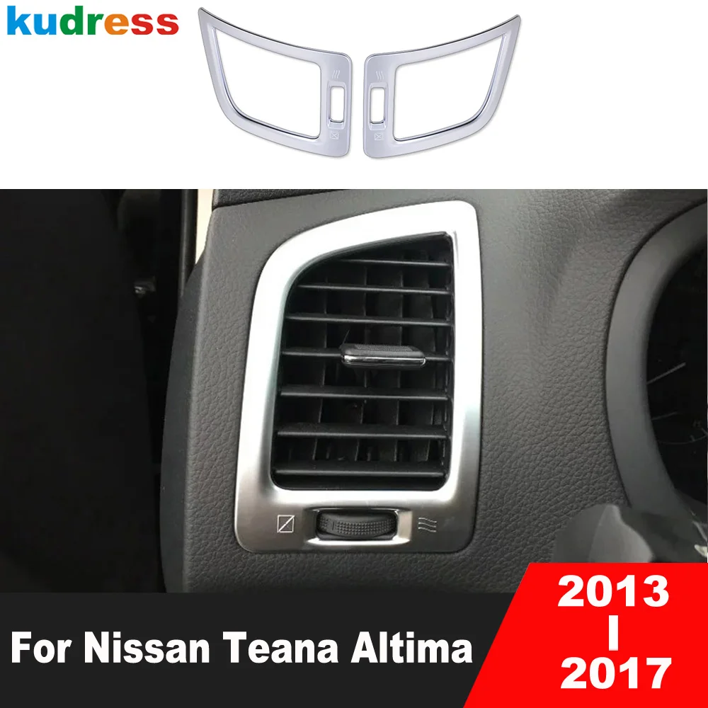 

For Nissan Teana Altima 2013 2014 2015 2016 2017 Matte Car Front Side Air Condition Vent Outlet Cover Trim Interior Accessories