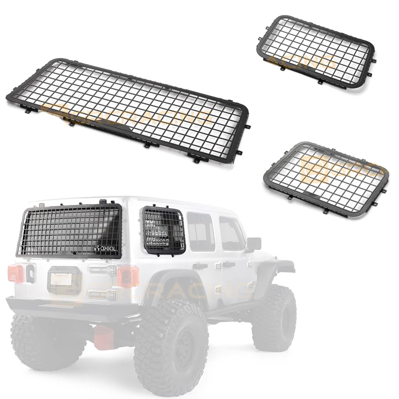 Metal Side/rear Window Decorative Net for 1/10 RC Crawler Car Traxxas AXIAL SCX6 Wrangler AXI05000 Parts