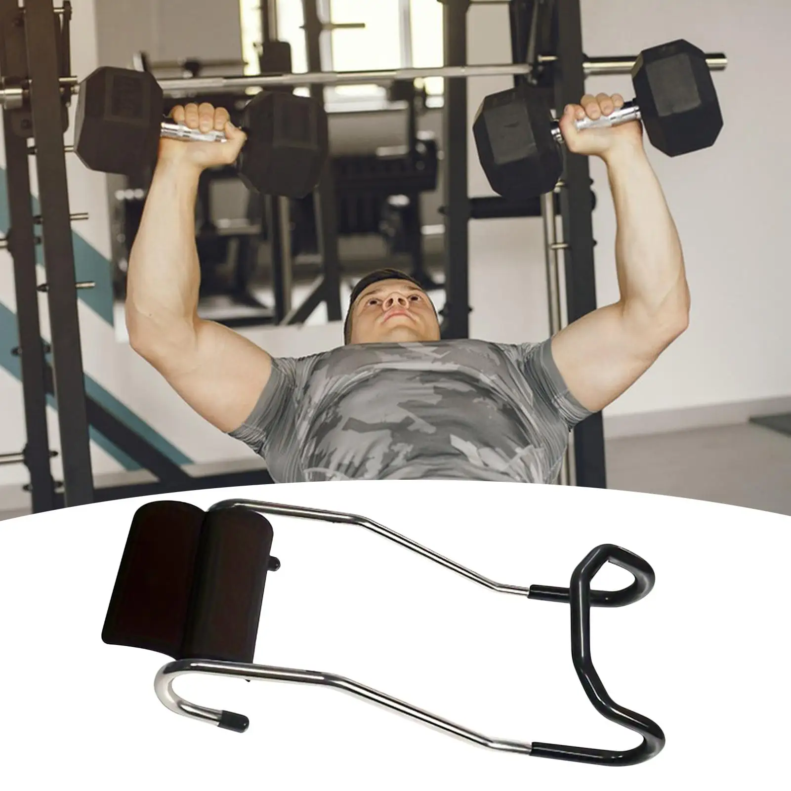 

1PC Dumbbell Spotter Hooks 150kg Load Capacity Heavy Duty Dumbbell Hooks for Dumbbell Bench Press, Chest & Shoulder Workou