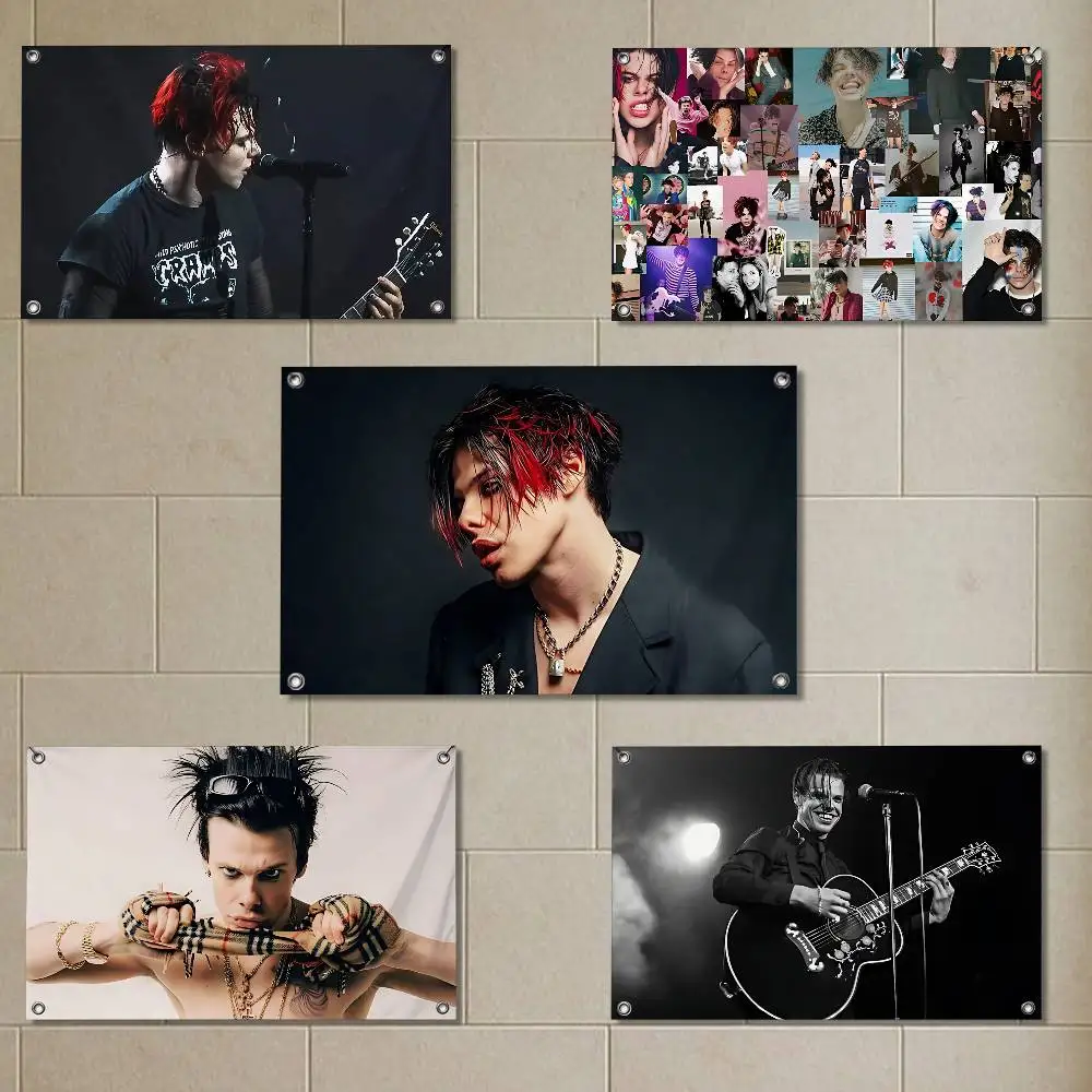 

Rock singer cool YUNGBLUD Flag Tapestry Banner Bedroom Living Room Bar Party Wall Decor Outdoor Use