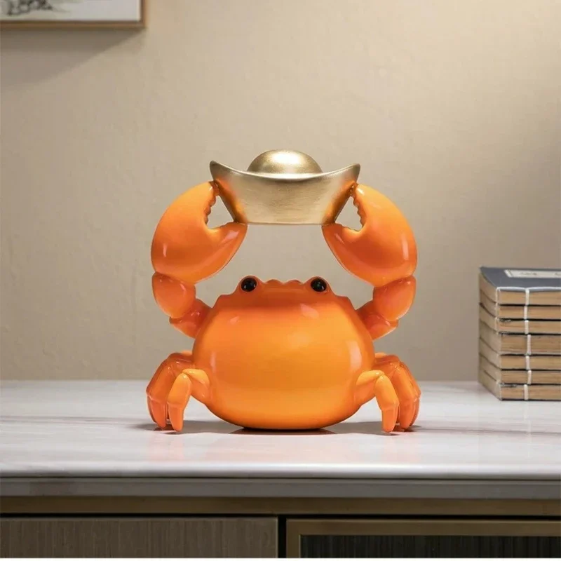 Having Money in Hand Crab Ornaments TV Cabinets Wine Cabinets Office Decorations Tea Rooms Desktop Decorations Home Crafts