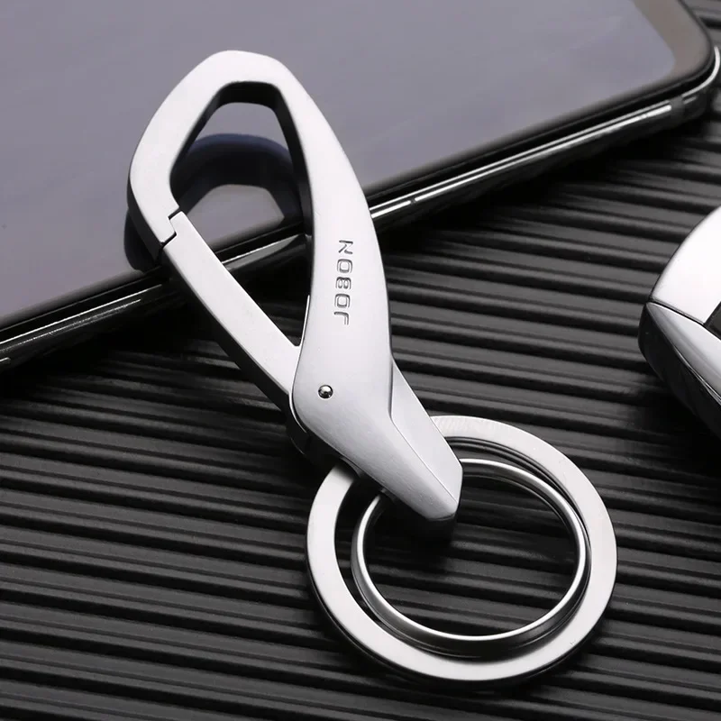 Car Keychain High Quality Simplicity Waist Hanging Creative Double Ring Metal Zinc Alloy Key Chain Men's Women's Keychain