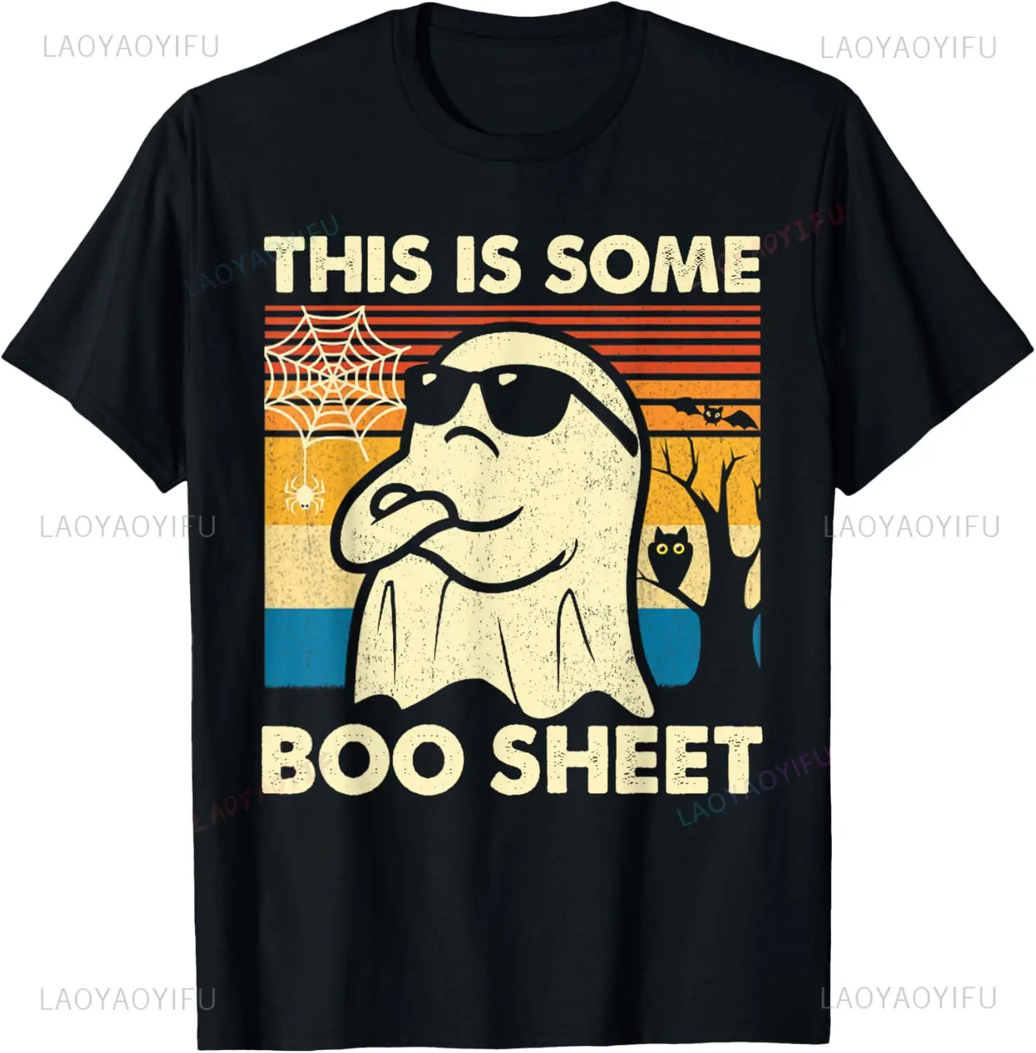 This Is Some Boo Sheet Ghost Retro Funny Halloween Men Women T-Shirt Unisex Summer Streetwear Tops Couple Camisas