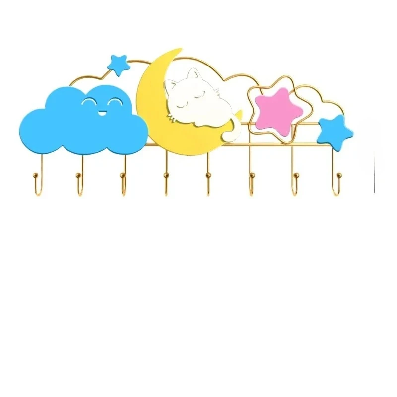 

Creative Light Luxury Door Hanging Hook Space Coat Rack Children's Room Wall Clothes Storage Decoration Hook