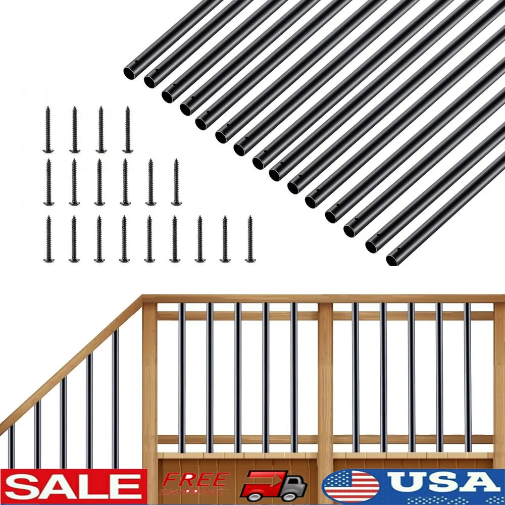 Metal Deck Spindles 101 Pack Balusters Stairs Railing Aluminum Screws 26