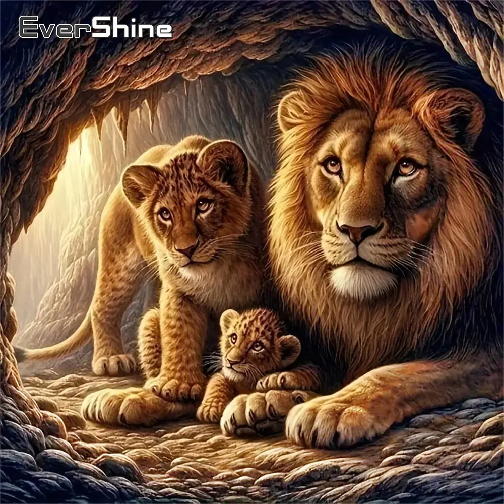 

Evershine Новое поступление алмазная живопись Лев животное подходит для начинающих DIY вышивка наборы крестиков мозаика ребенок хобби