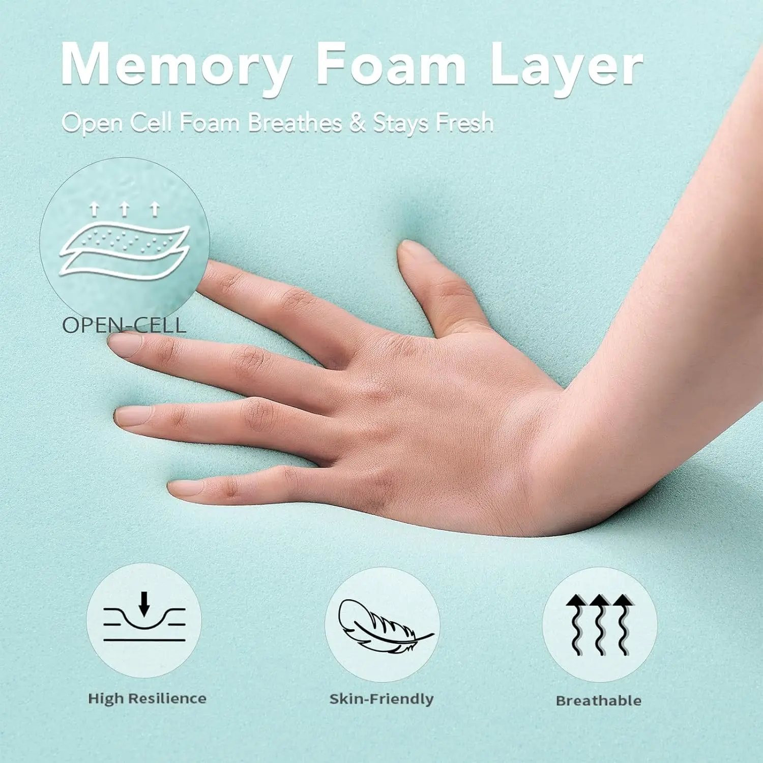 8 Inch Memory Foam Mattress - CertiPUR-US, Medium Firm, Washable Bamboo Cover for Kids Bunk Bed