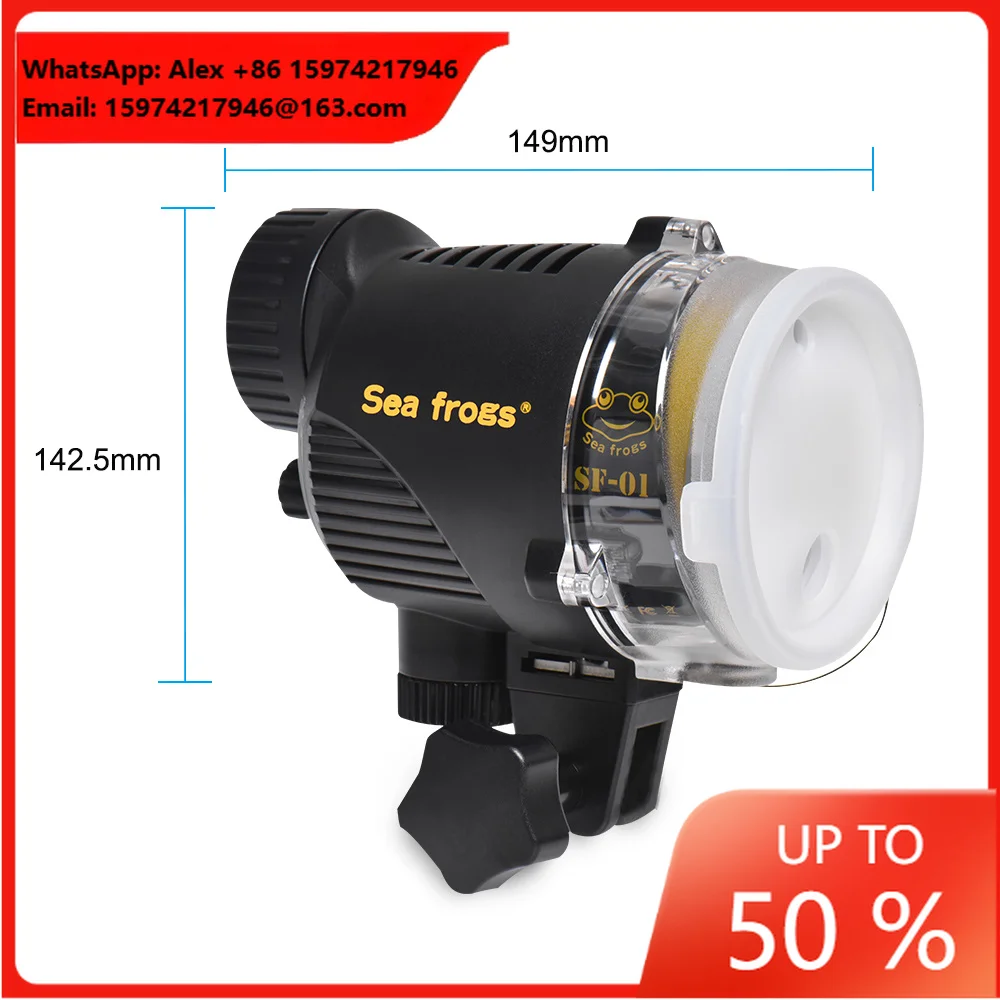 SF-01 Diving Flashlight 100M Waterproof Underwater 6000K Strobe Light IPX8 Waterproof LED Flash Light PC Industrial 90 IP68 751g