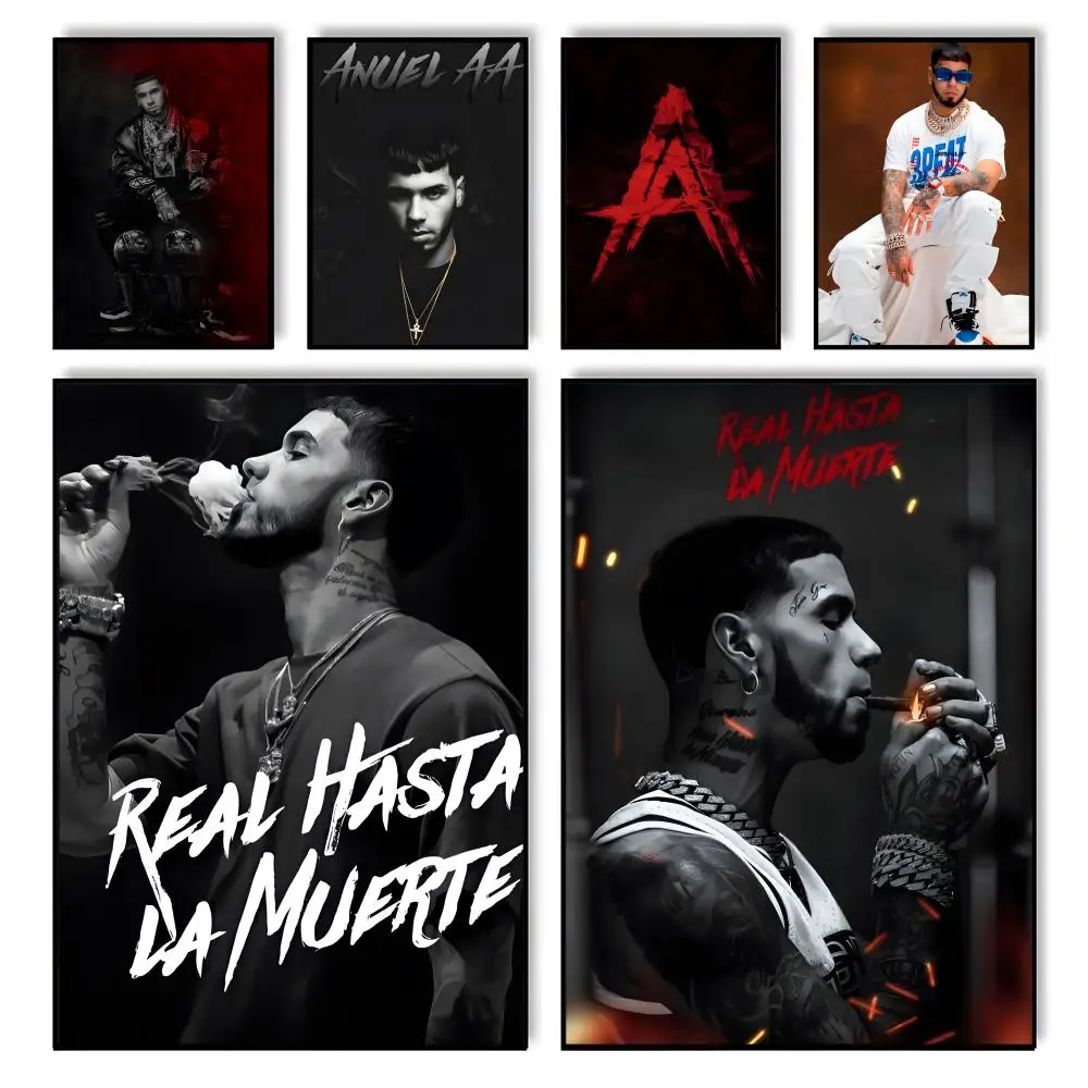 Rapper Singer A-Anuel AA Painting Calligraphy Home Bedroom Waterproof Canvas Poster Unframed Wall Art Print Decoration Mural