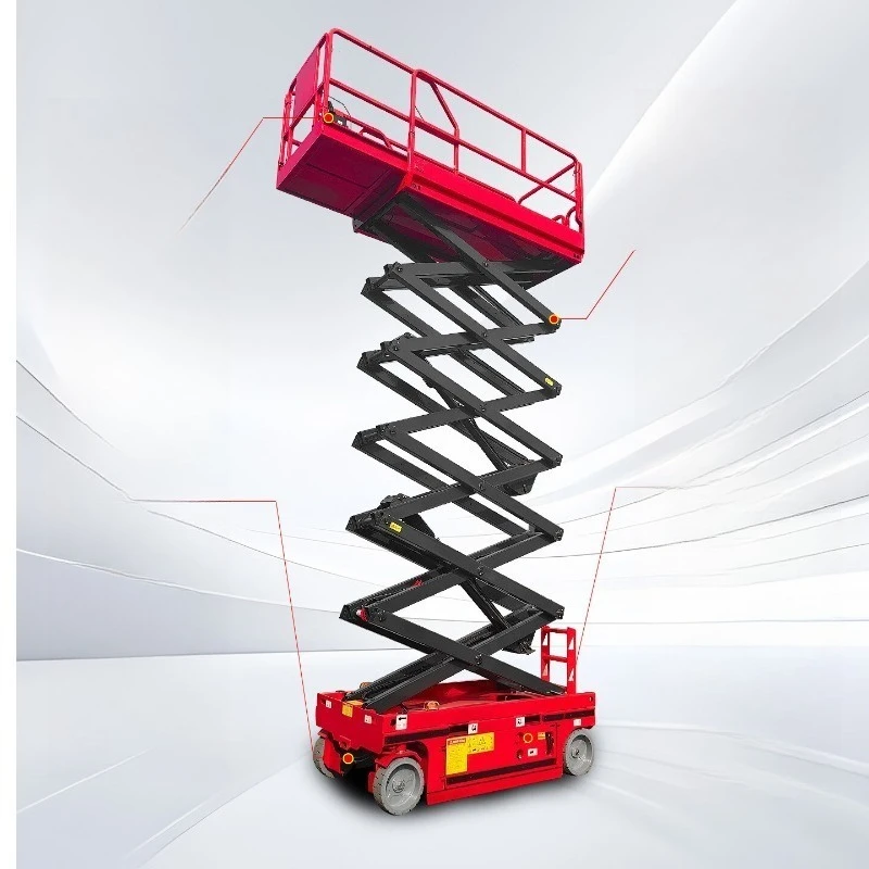 Lifting platform truck lift, small mobile self-propelled scissor high-altitude climbing truck