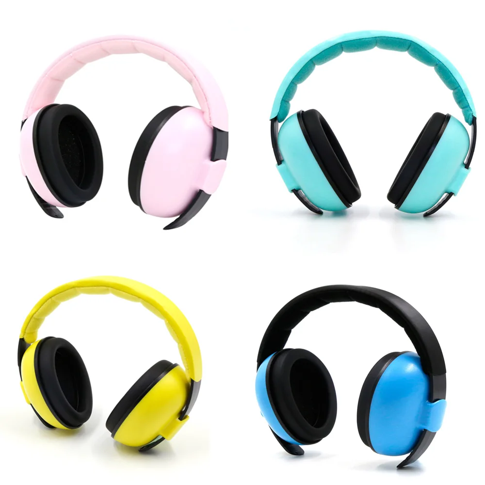 

New Adjustable Baby Safety Ear Protectors Four Colors Available Children Anti-Noise Head Earmuffs Hearing Protection Protector
