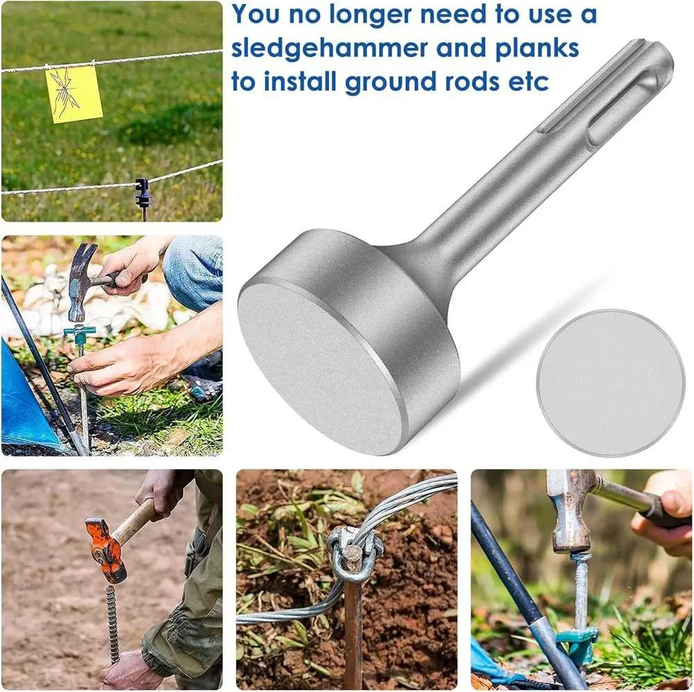 SDS Plus Ground Rod Driver Steel Drill Bit Driver Rotary Hammer Drill Ground Rods do elektronarzędzi Makita / Dewalt / Milwaukee
